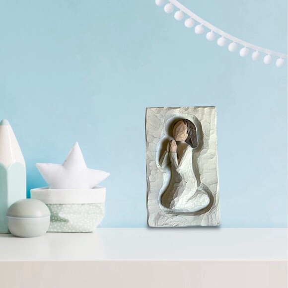 Vintage Willow Tree “PRAYER” Resin Wall Plaque 5" - Picture 1 of 7